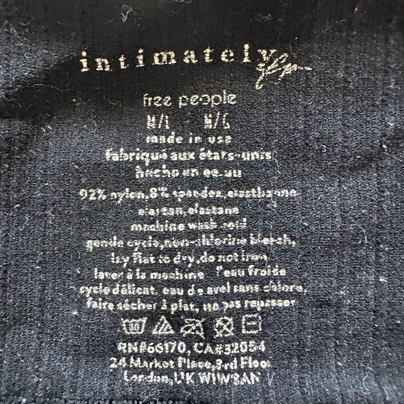 FREE PEOPLE black bra top/ tank top - Picture 2 of 3